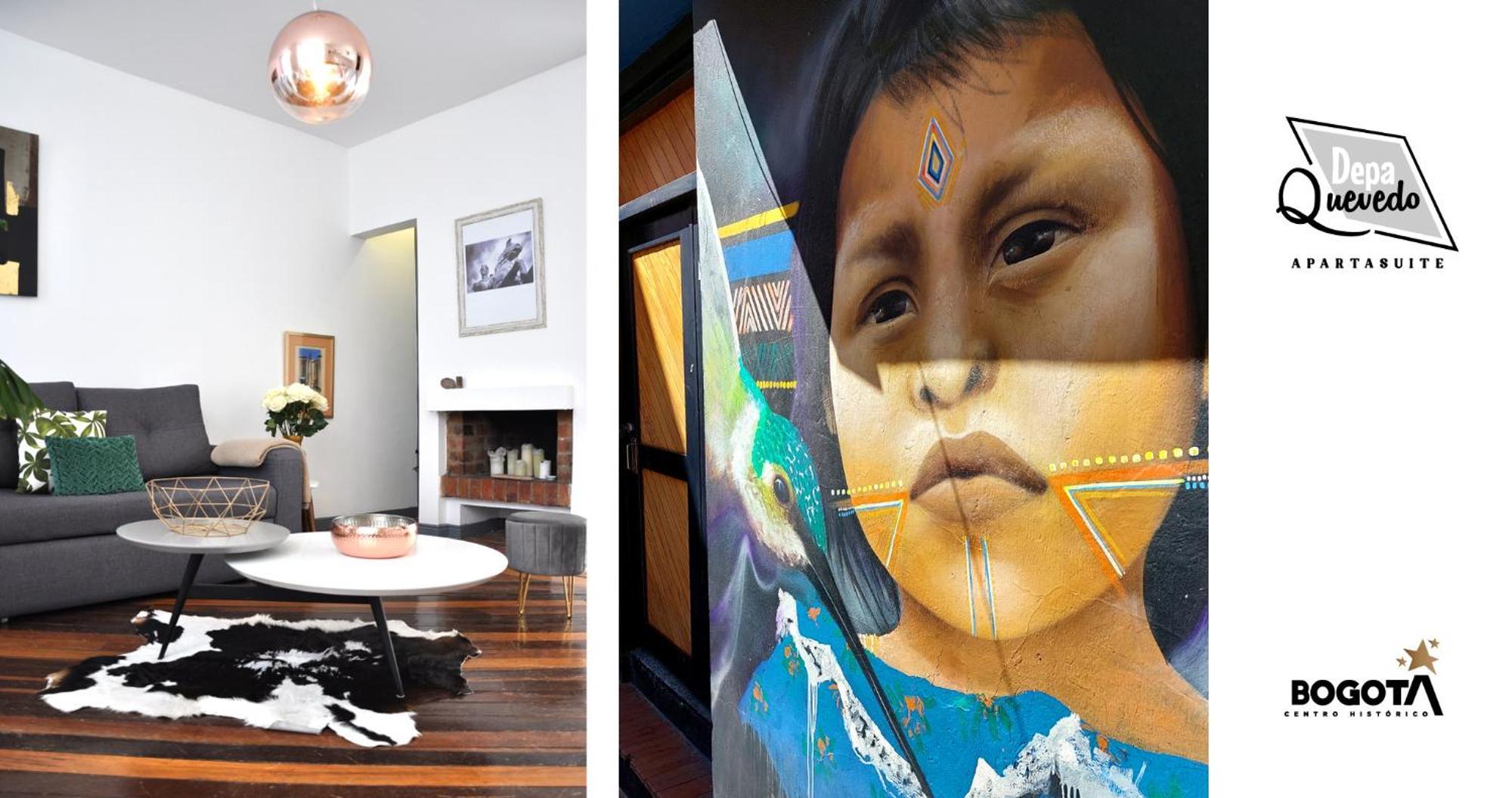 Depa Quevedo - Trendy Revamped Flat - Exceptional Spot In Bogota's Historic Colonial Square - Candelaria Apartment Bogotá